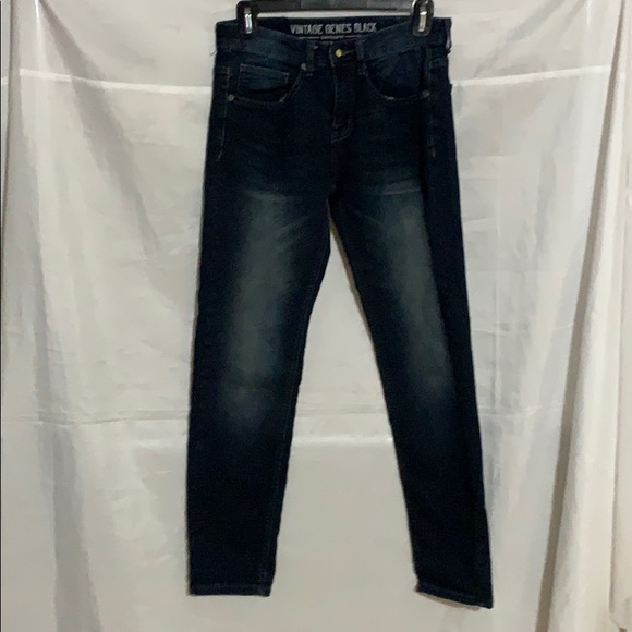 vintage genes black jeans slim straight fit